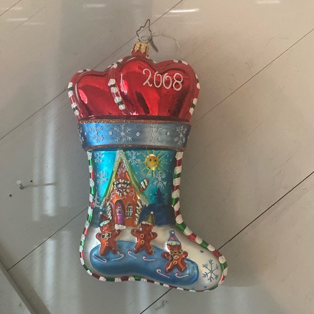 Christopher Radko 2008 stocking ornament